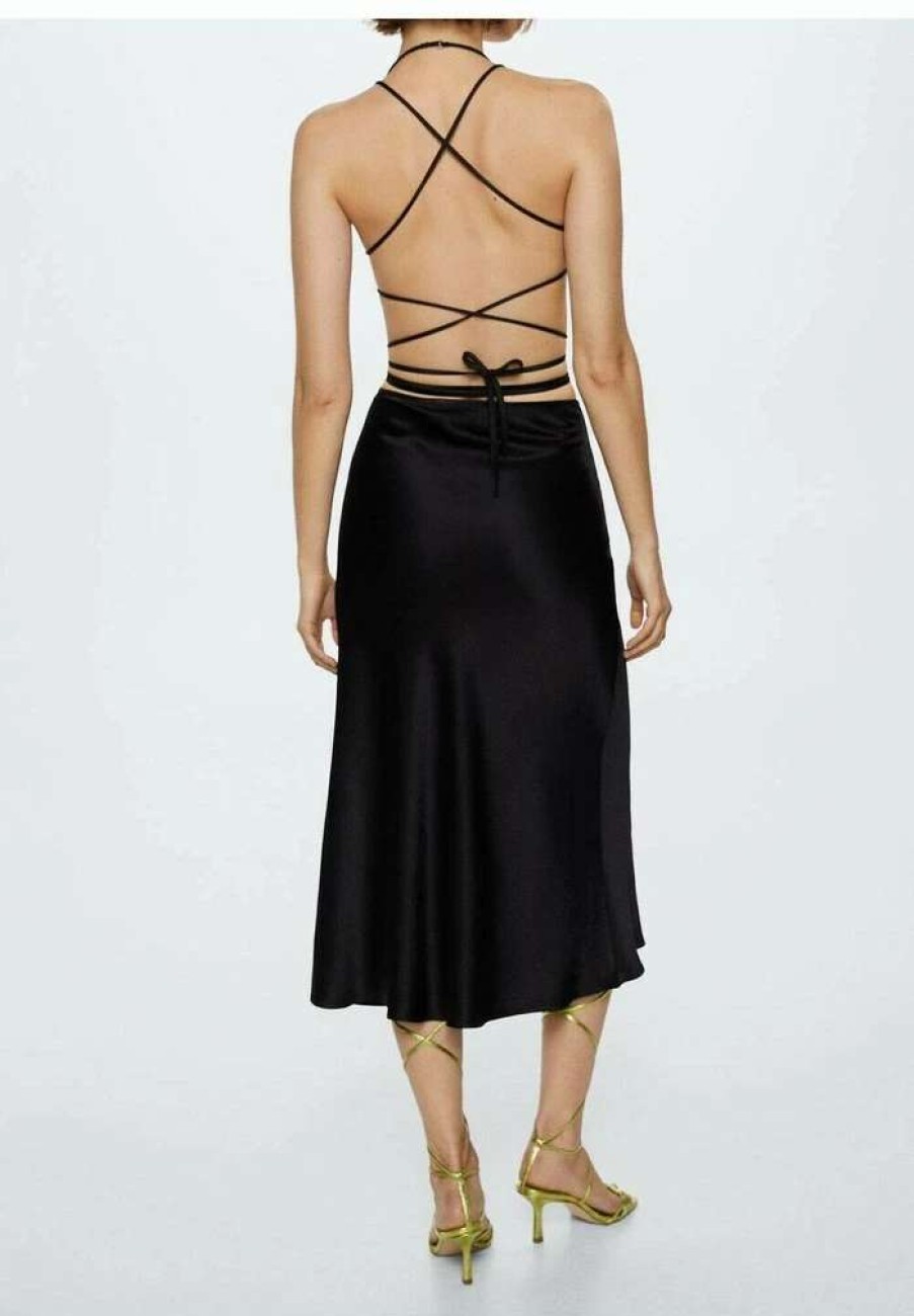 Clothing * | Mango A-Line Skirt Noir