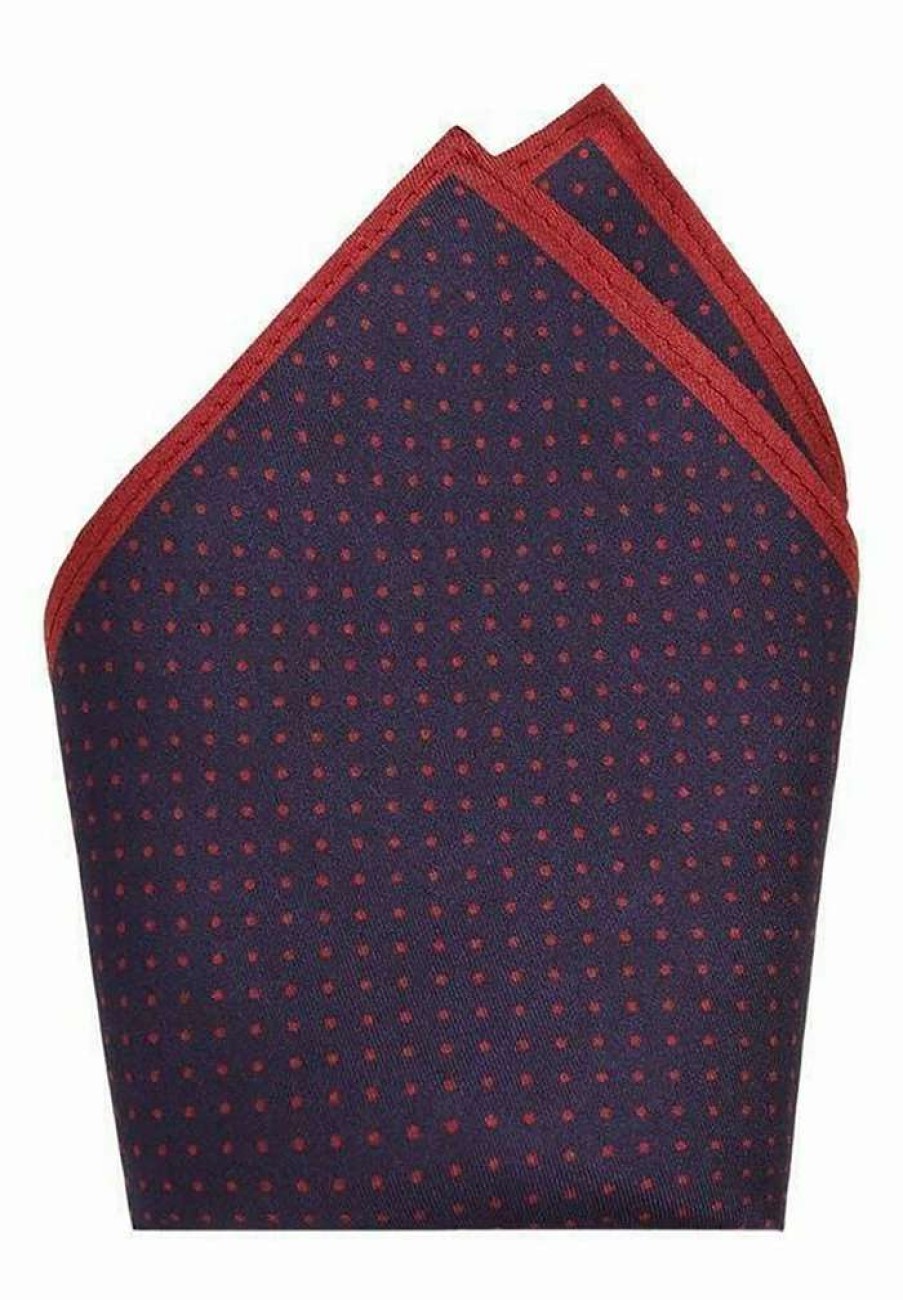 Accessoires * | Mango Pocket Square Bleu Marine Fonce