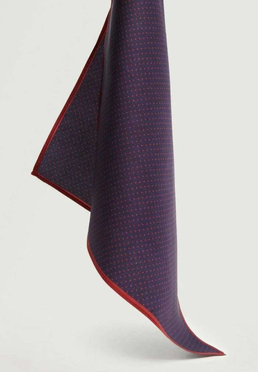 Accessoires * | Mango Pocket Square Bleu Marine Fonce