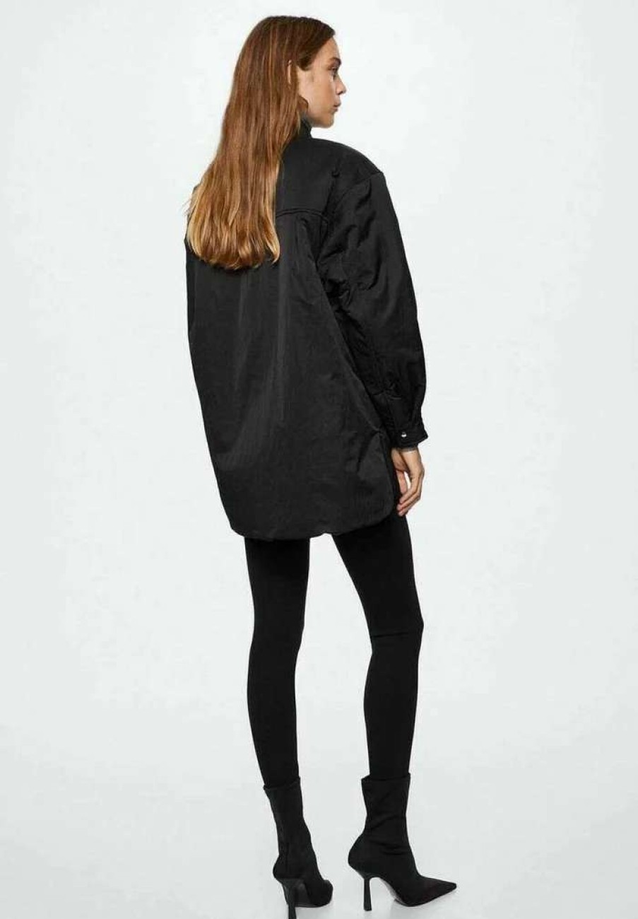 Clothing * | Mango Justi Button-Down Blouse Noir