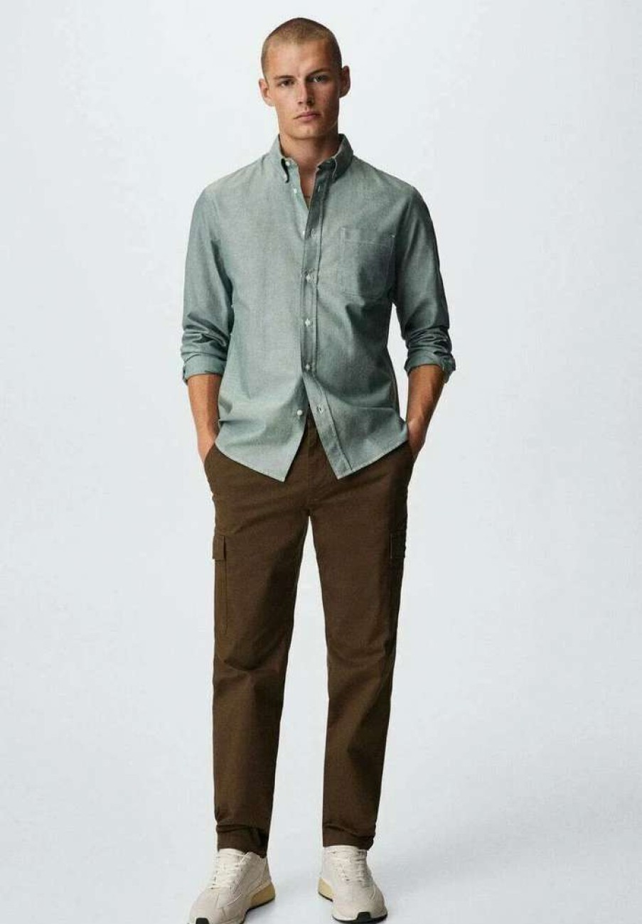 Clothing * | Mango Oxford Shirt Khaki