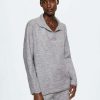 Clothing * | Mango Polo Shirt Gris Chine Clair