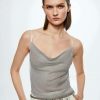 Clothing * | Mango Vicky Top Silber