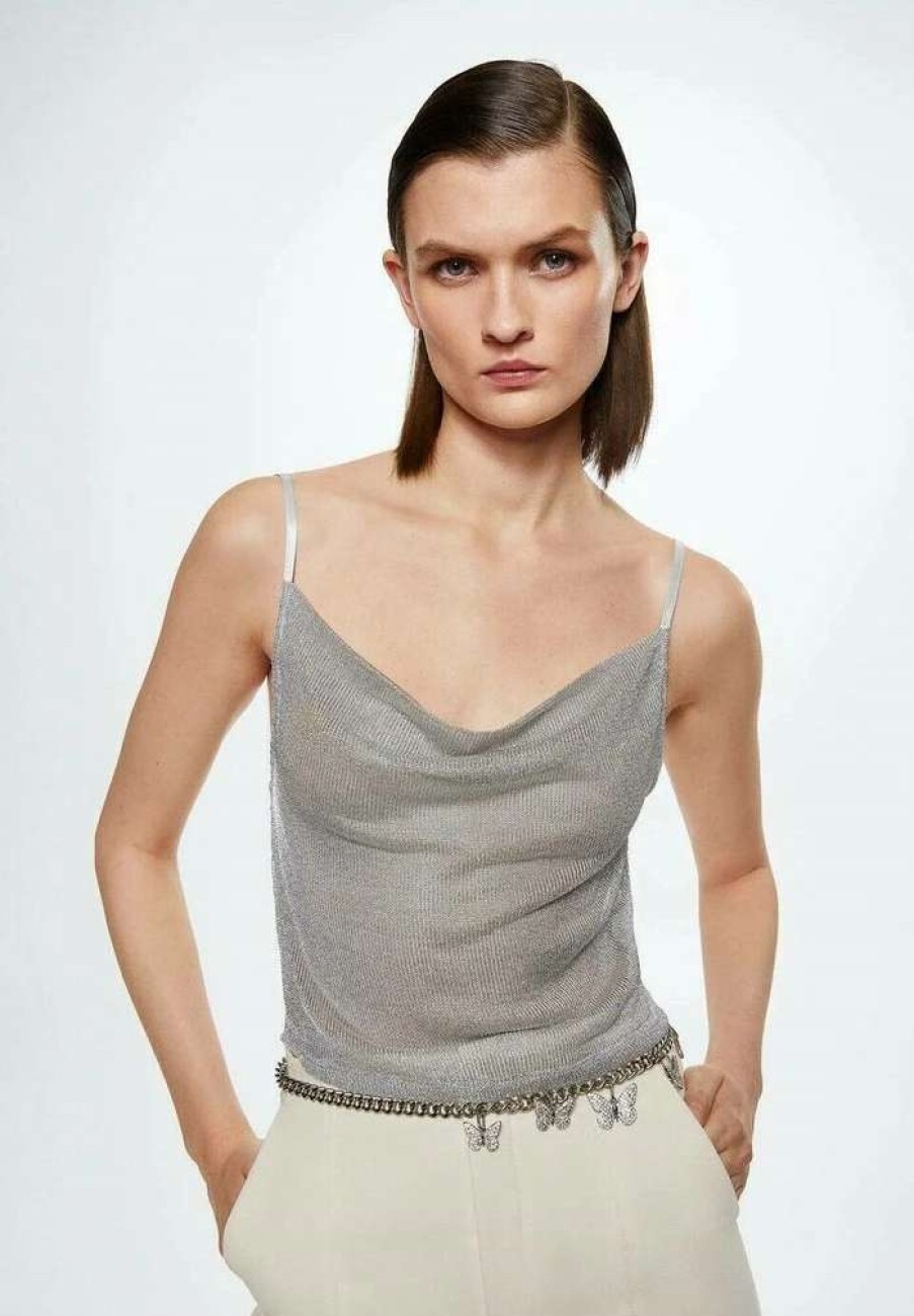 Clothing * | Mango Vicky Top Silber