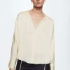 Clothing * | Mango Olivia A Blouse Vanilje