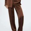 Clothing * | Mango Hana Trousers Chocoladebruin