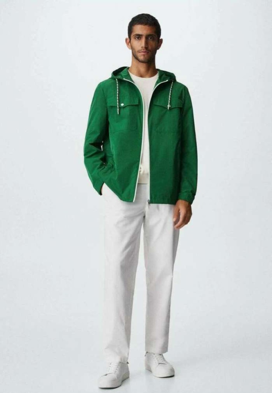 Clothing * | Mango Costa Outdoor Jacket Vert