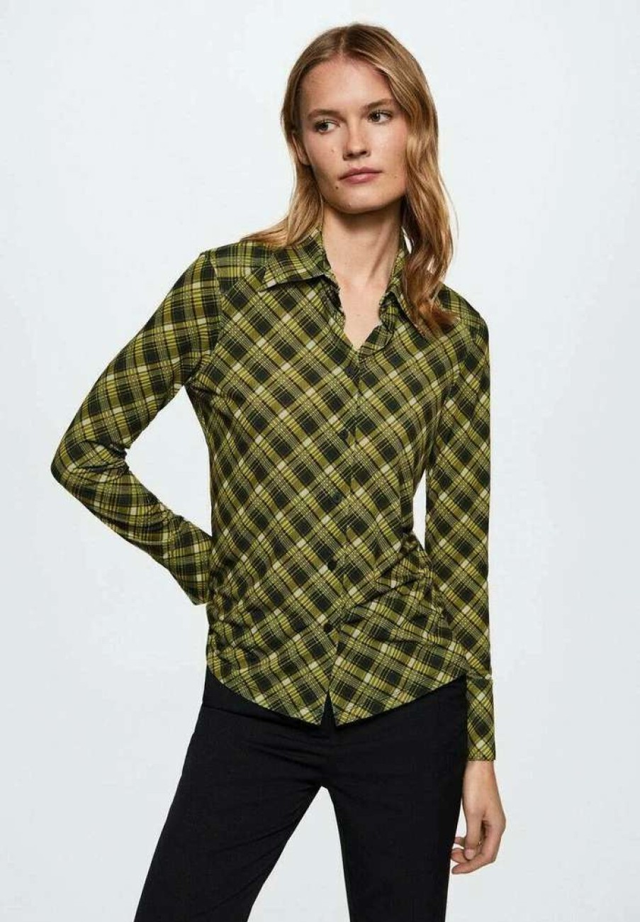 Clothing * | Mango Celip Button-Down Blouse Jaune