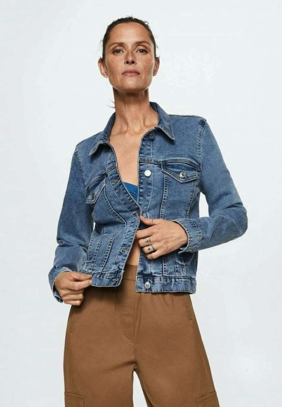 Clothing * | Mango Vicky Denim Jacket Mellanbla