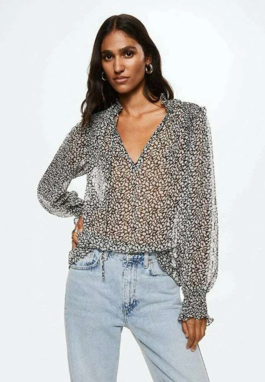 Clothing * | Mango Rio Blouse Black