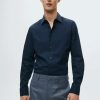 Clothing * | Mango Emeritol Formal Shirt Bleu Marine Fonce