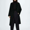 Clothing * | Mango Picarol Classic Coat Black