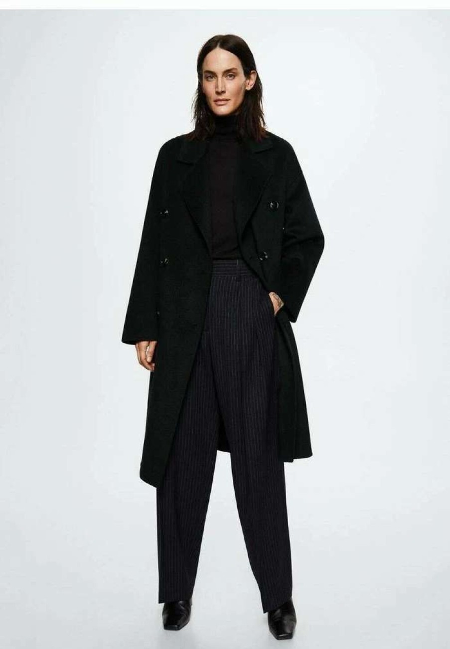 Clothing * | Mango Picarol Classic Coat Black