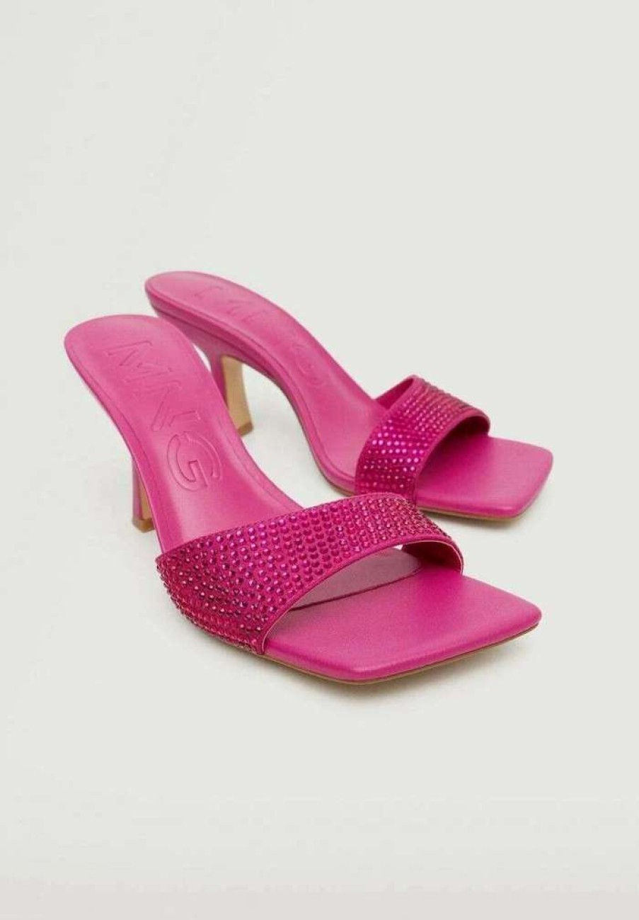 Shoe * | Mango Brilly Heeled Mules Fuchsia