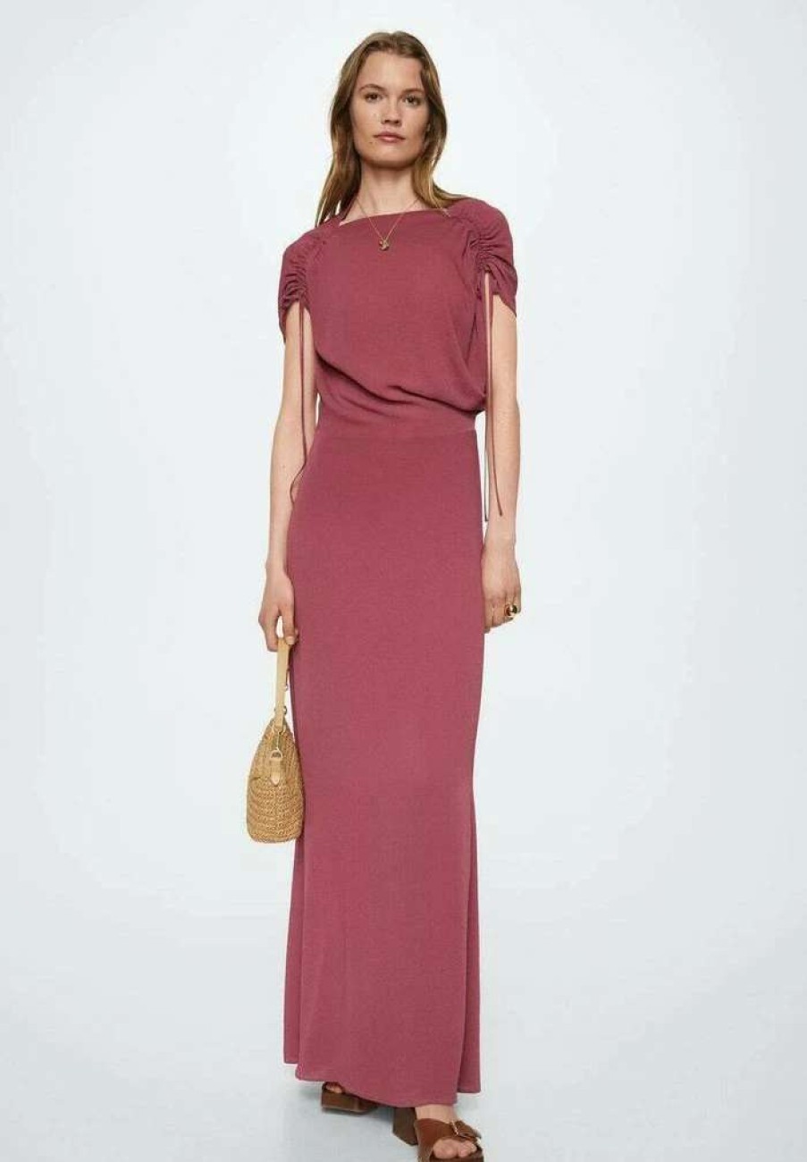 Clothing * | Mango Bella Maxi Dress Weinrot