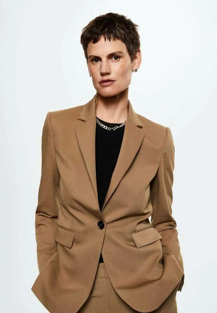 Clothing * | Mango Boreal Blazer Mittelbraun