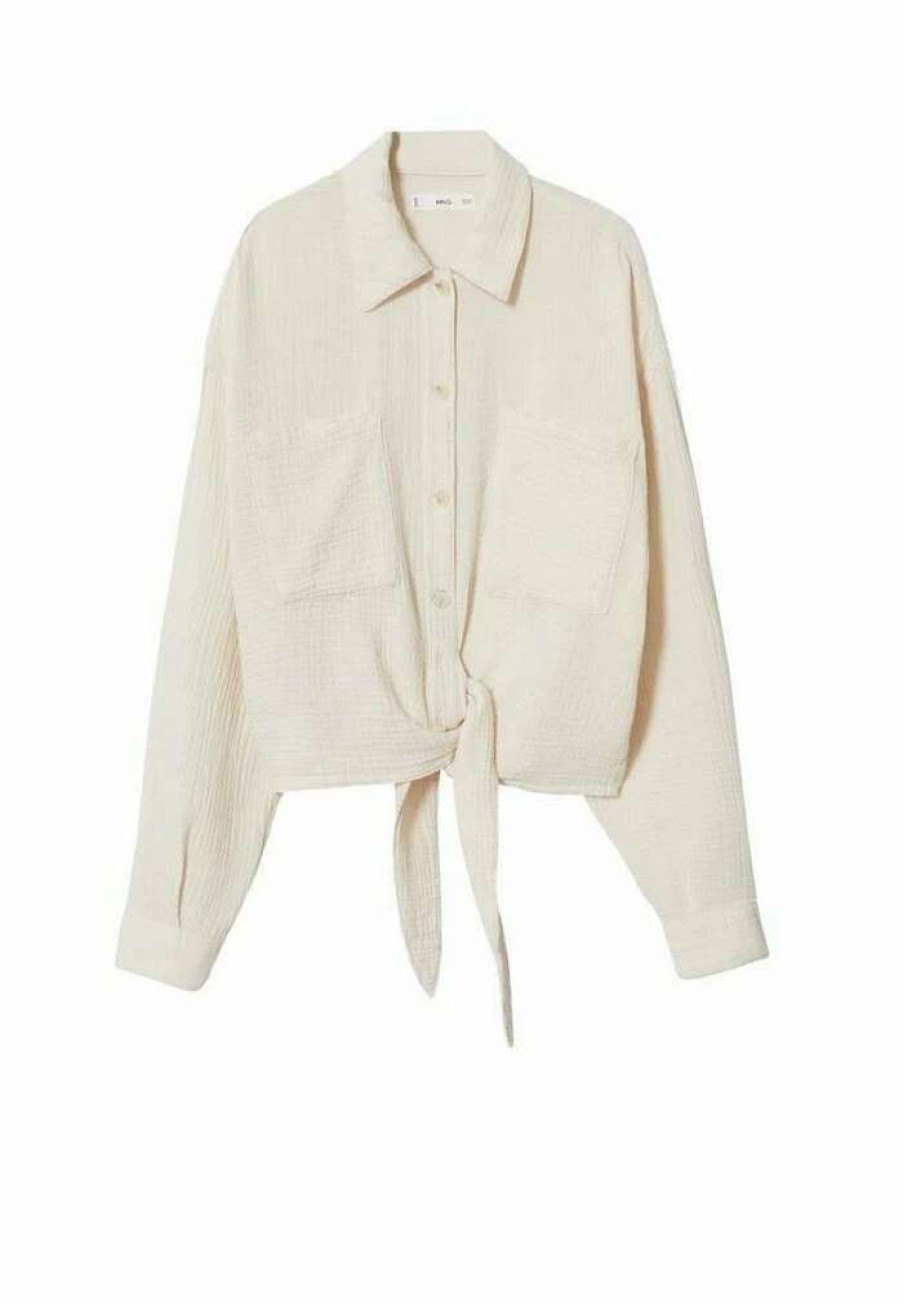 Clothing * | Mango Button-Down Blouse Grezzo