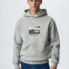 Clothing * | Mango Outside Hoodie Gris Chine Clair