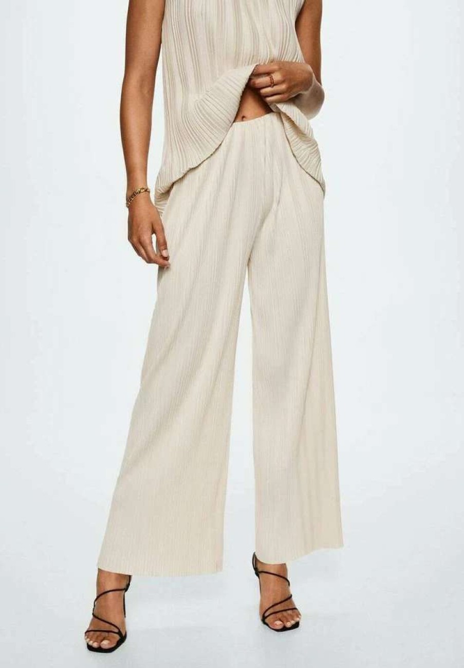 Clothing * | Mango Veronaba Trousers Ecru