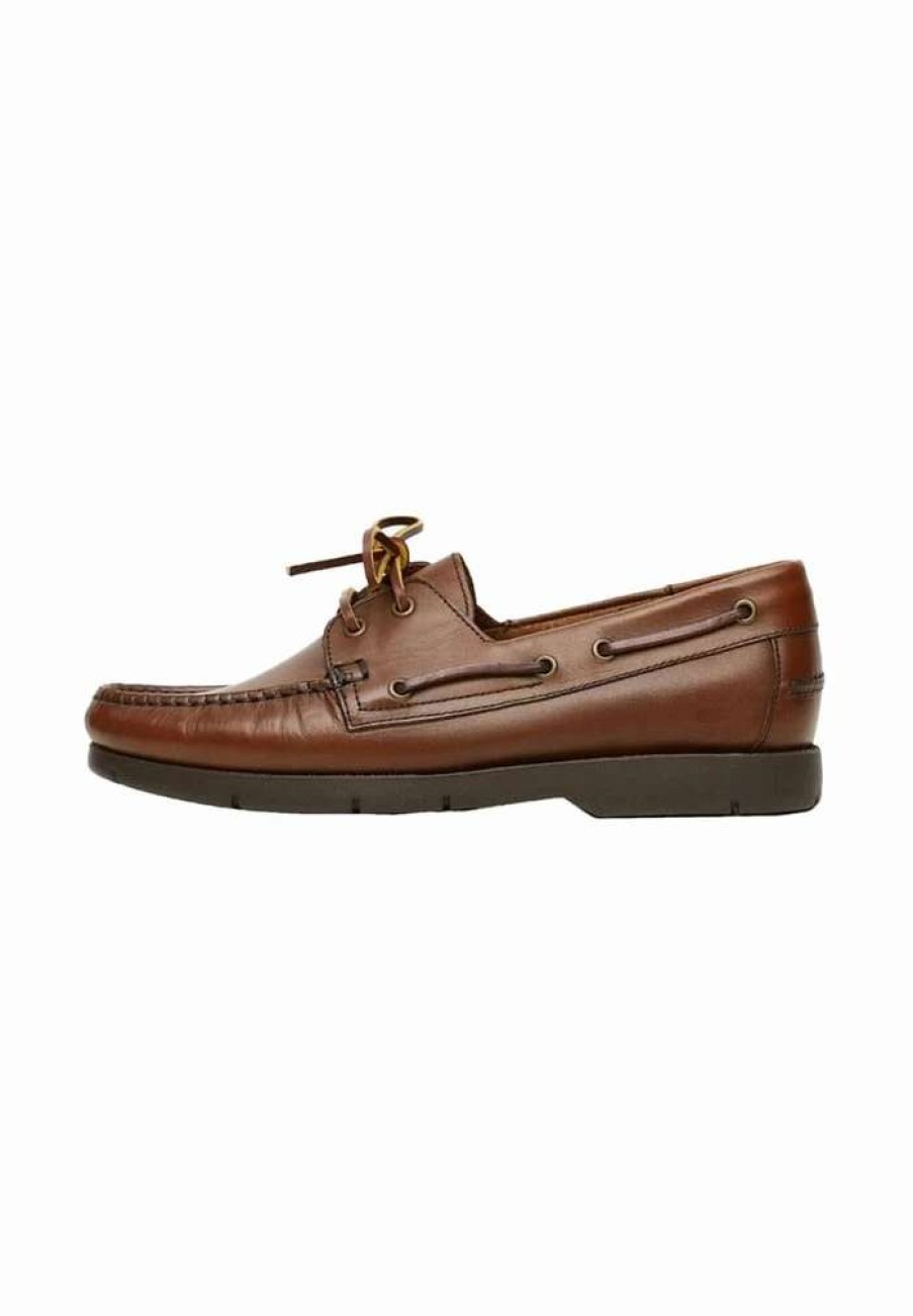 Shoe * | Mango Nautilea Boat Shoes Marron Moyen