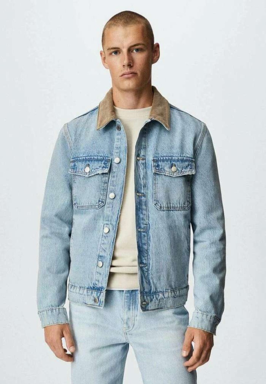 Clothing * | Mango Henri Denim Jacket Hellblau