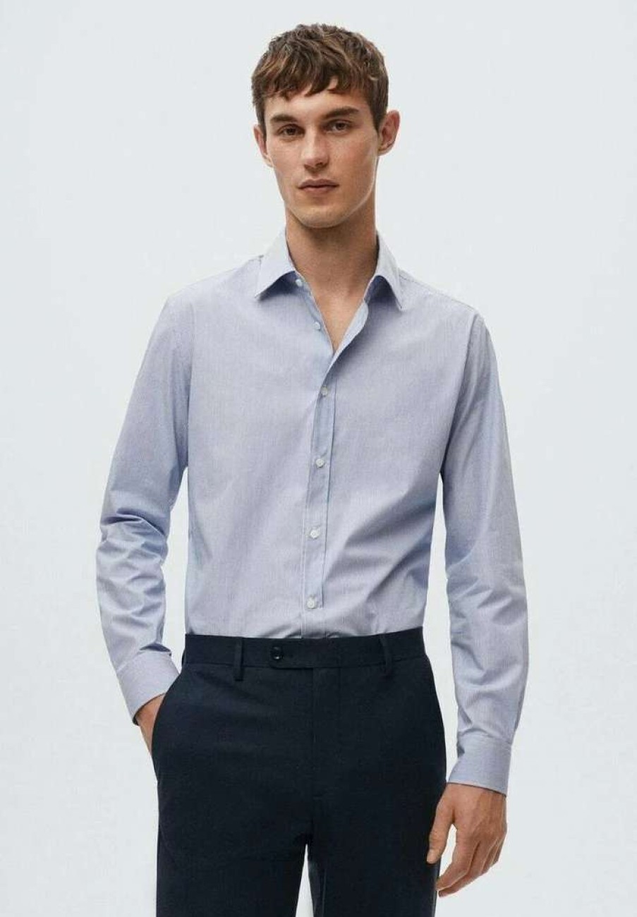 Clothing * | Mango Arles Formal Shirt Blue