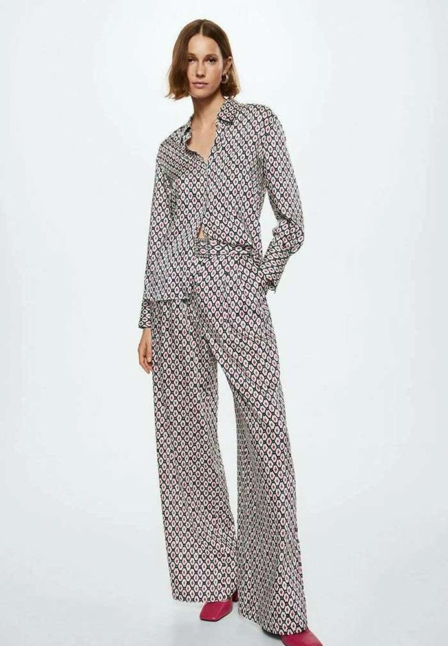 Clothing * | Mango Chun Trousers Bialy