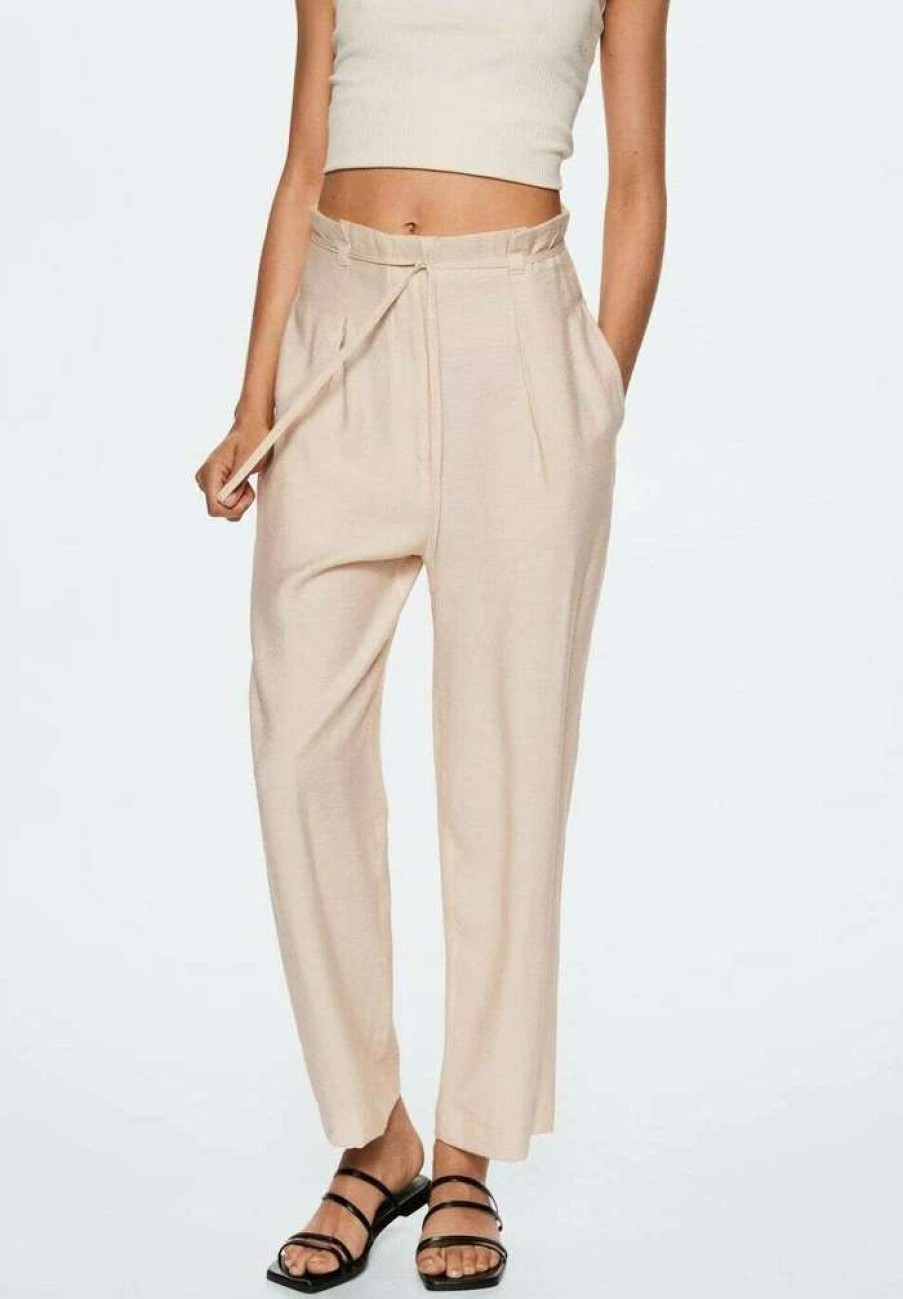 Clothing * | Mango Trousers Ecru