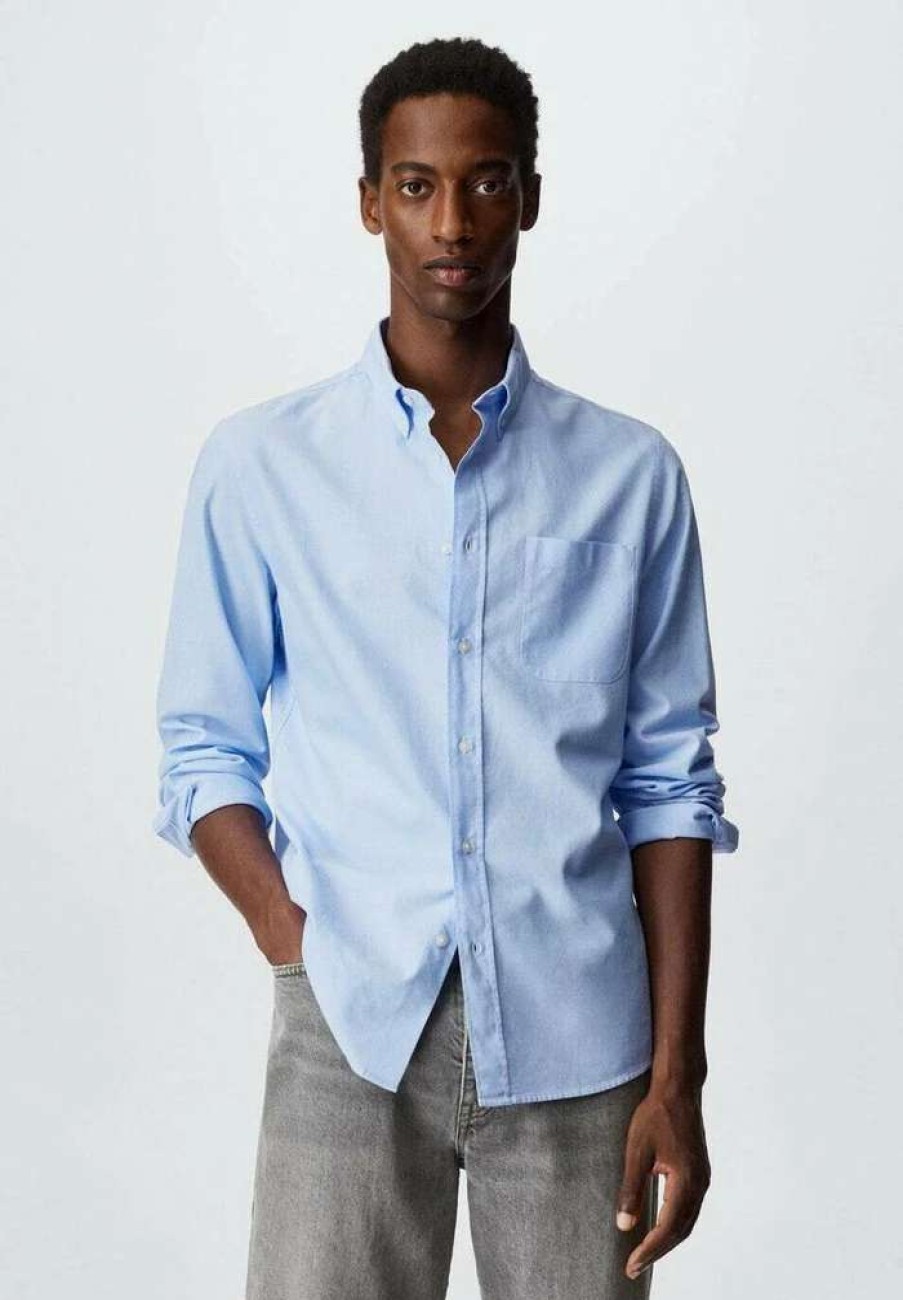 Clothing * | Mango Oxford Shirt Himmelbla