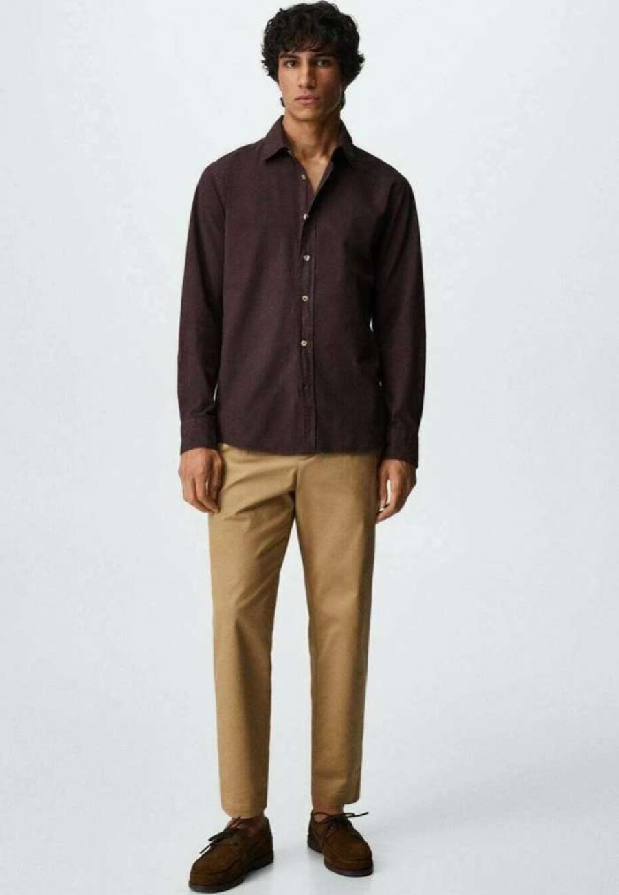 Clothing * | Mango Lumiere Formal Shirt Burgundy