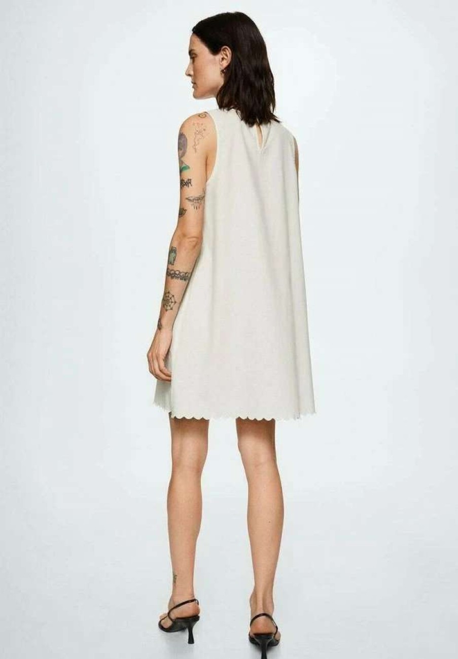 Clothing * | Mango Almond-H Day Dress Blanc