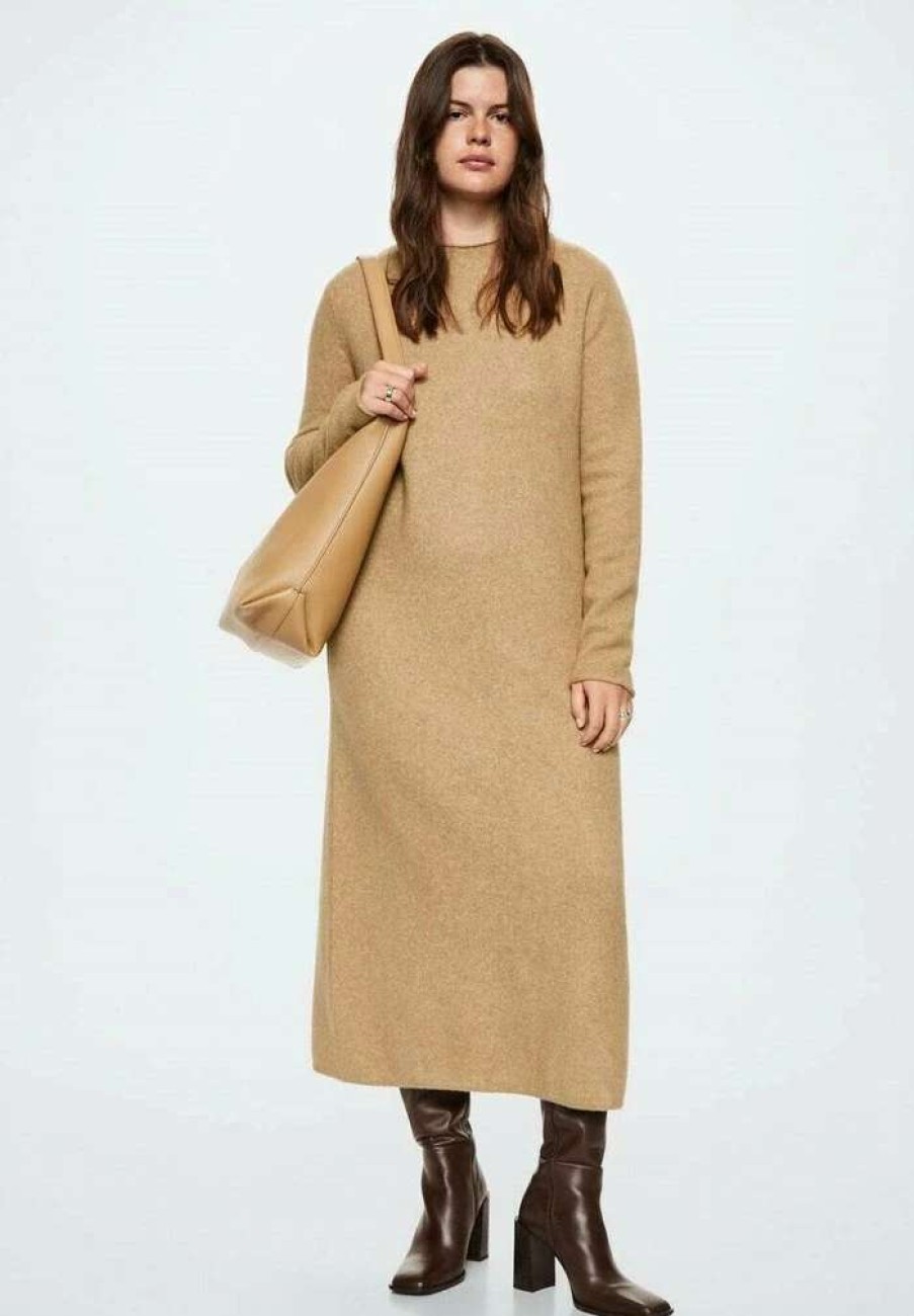 Clothing * | Mango Seeds Jumper Dress Marron Moyen