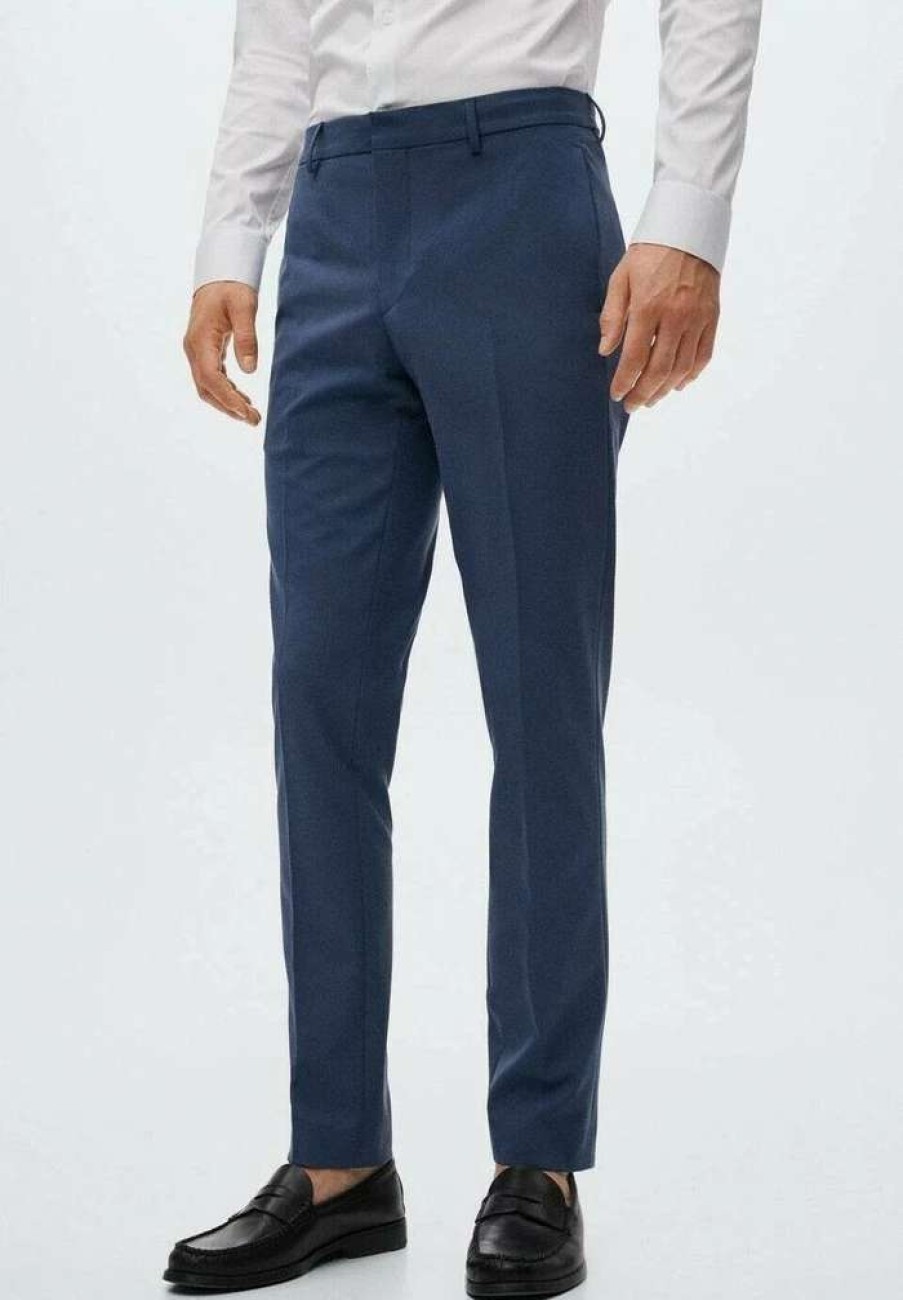 Clothing * | Mango Paulo Suit Trousers Inktblauw