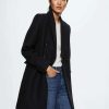 Clothing * | Mango Dali Short Coat Black