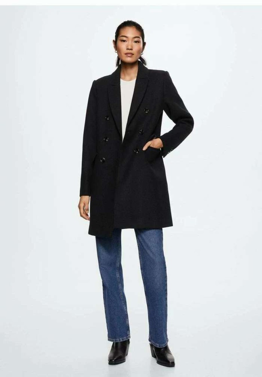 Clothing * | Mango Dali Short Coat Black