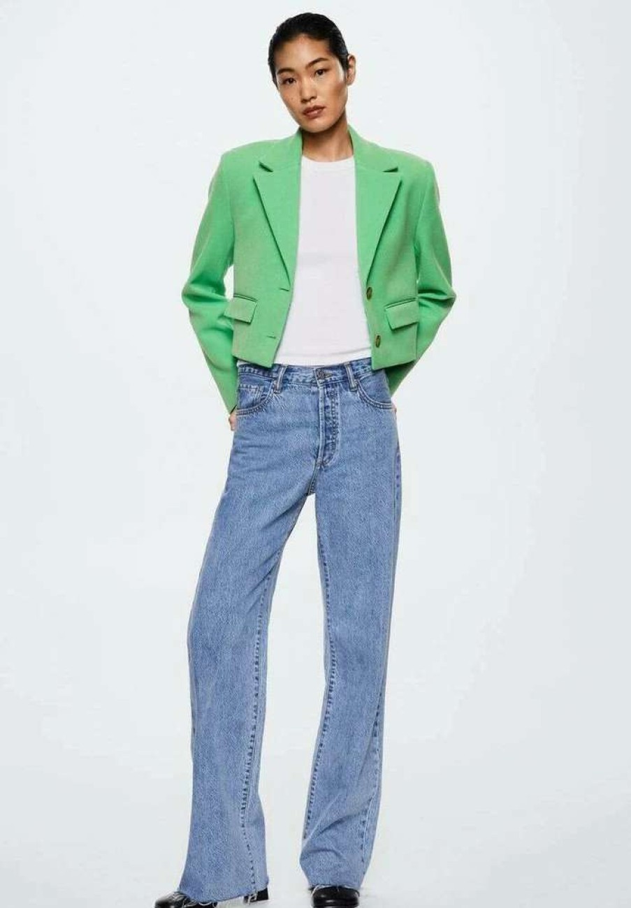 Clothing * | Mango Botoni Blazer Pastellgrun