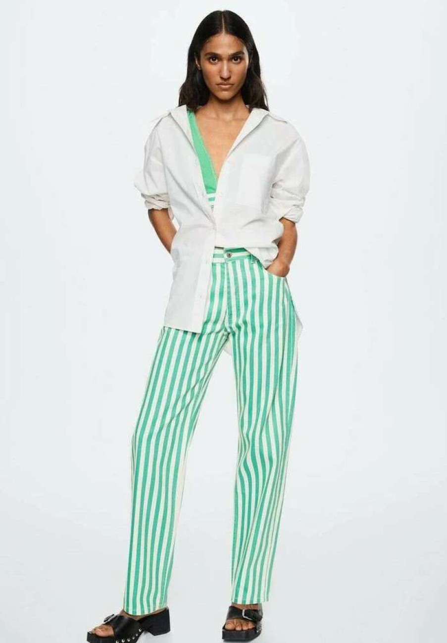 Clothing * | Mango Amelia Trousers Vert