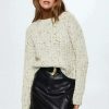 Clothing * | Mango Piper Jumper Ecru