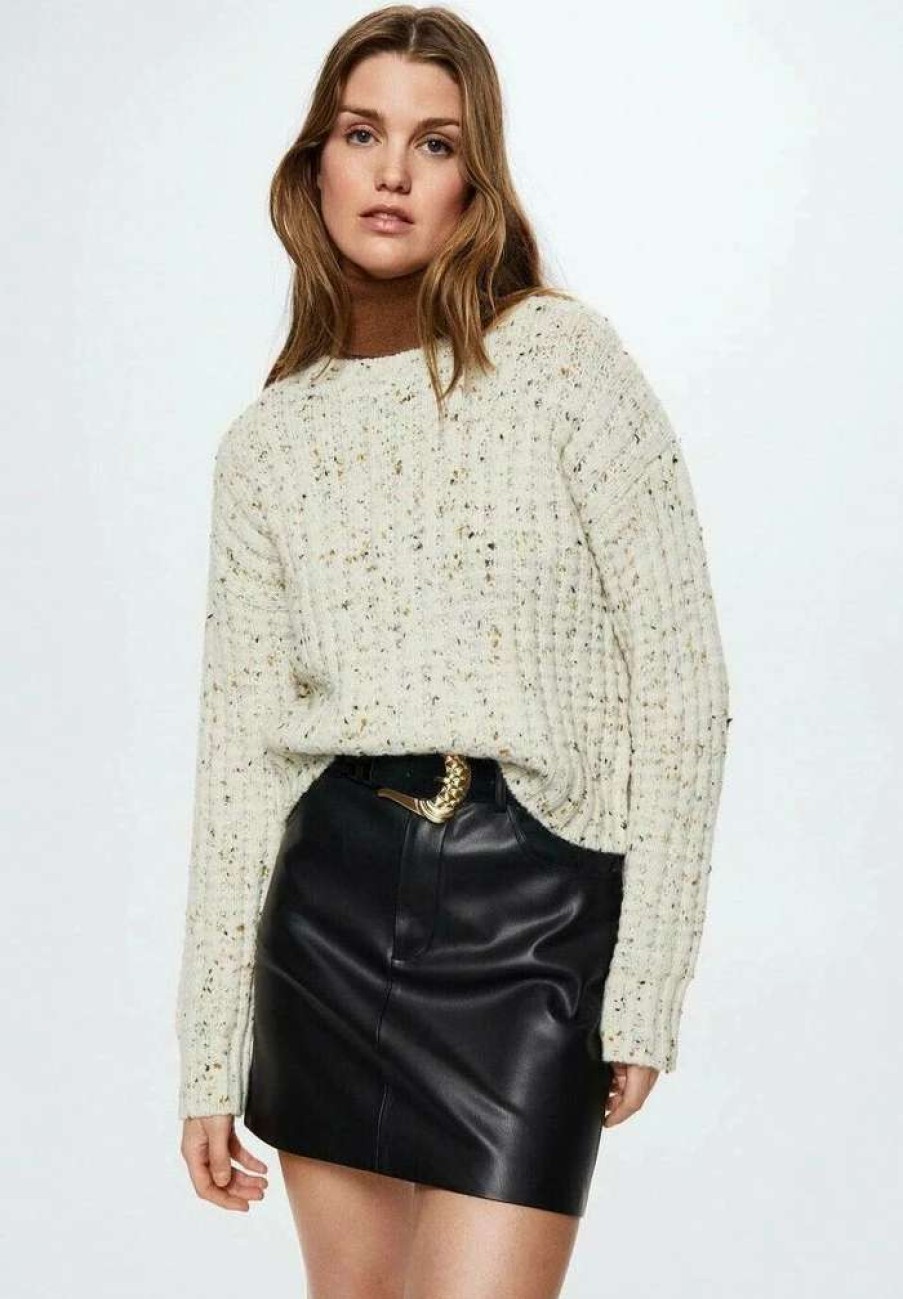 Clothing * | Mango Piper Jumper Ecru