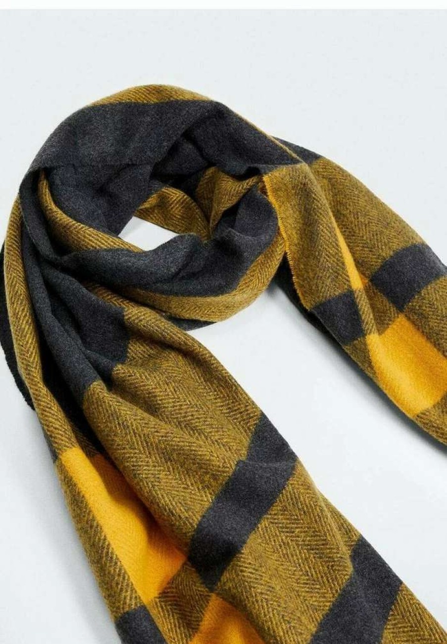 Accessoires * | Mango Derby Scarf Grijs