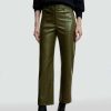 Clothing * | Mango Croco Trousers Khaki