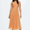 Clothing * | Mango Mariona Day Dress Oranje