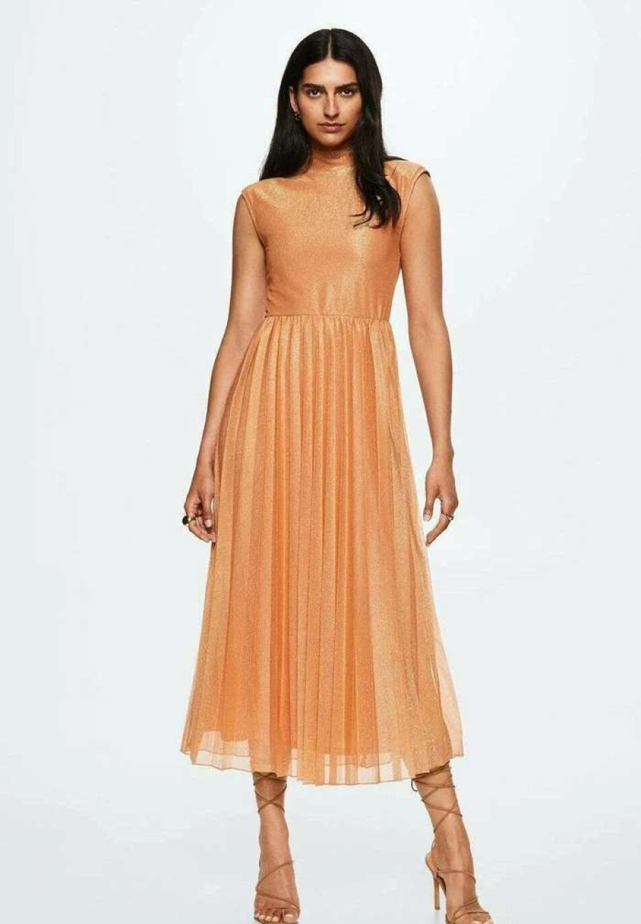 Clothing * | Mango Mariona Day Dress Oranje