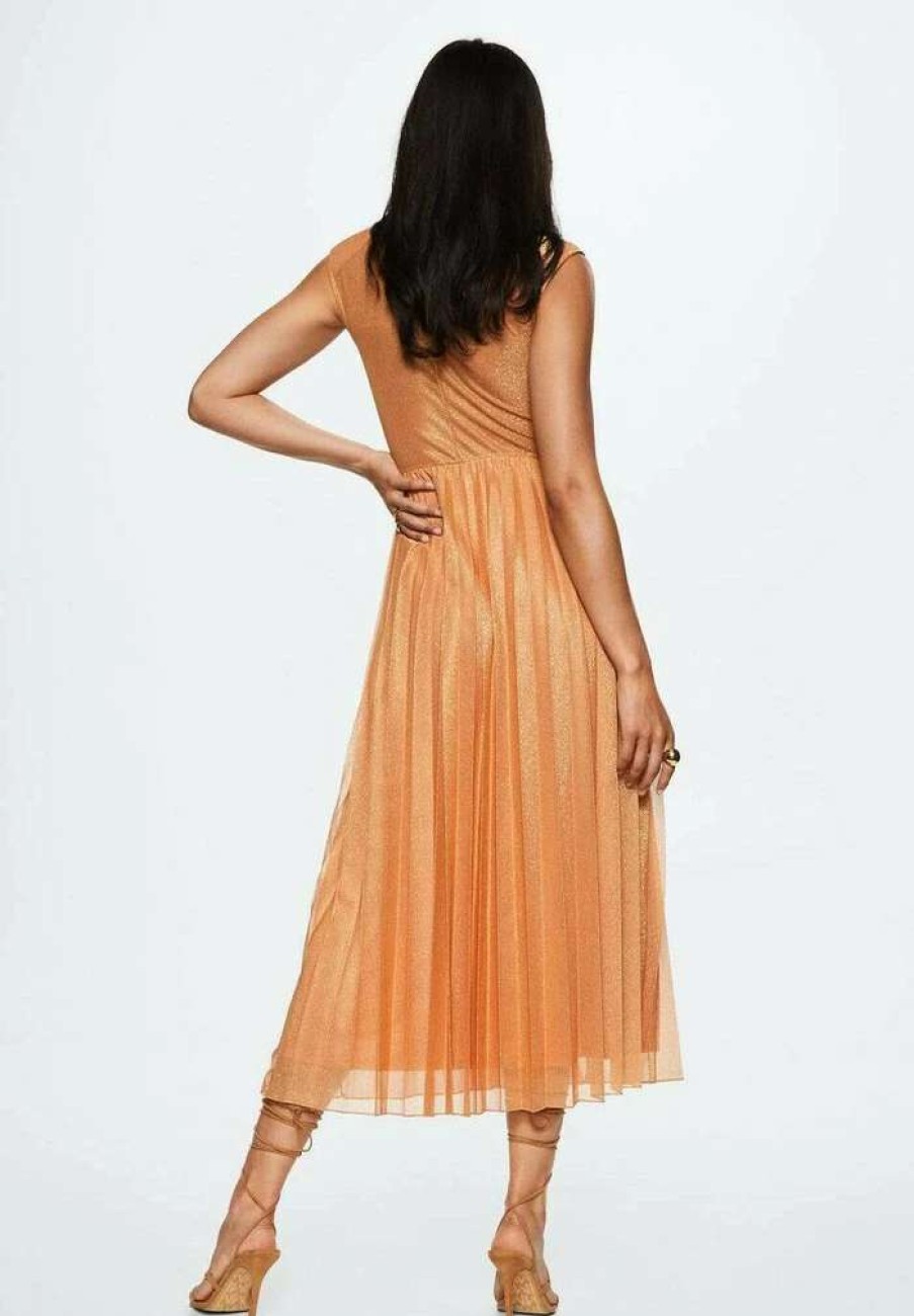 Clothing * | Mango Mariona Day Dress Oranje