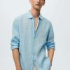 Clothing * | Mango Calcuta Shirt Blue