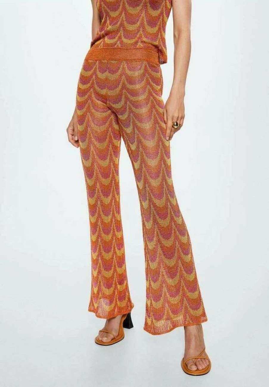 Clothing * | Mango Hawai Trousers Orange