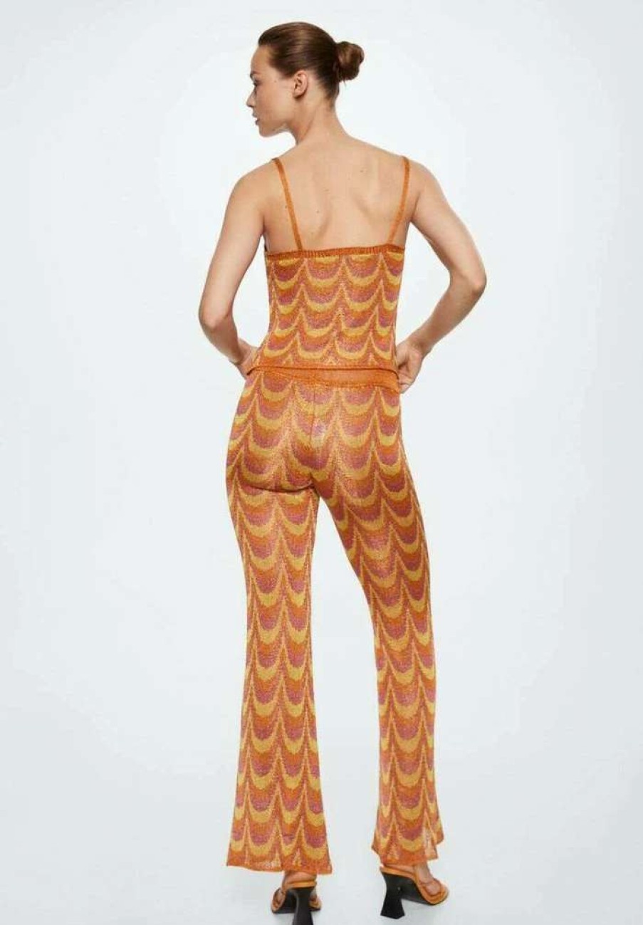 Clothing * | Mango Hawai Trousers Orange