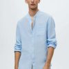 Clothing * | Mango Chennai Shirt Bleu Ciel