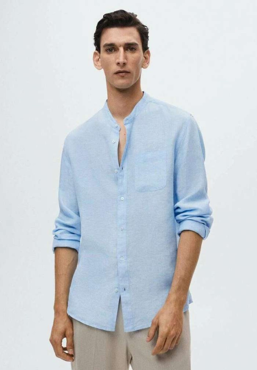 Clothing * | Mango Chennai Shirt Bleu Ciel