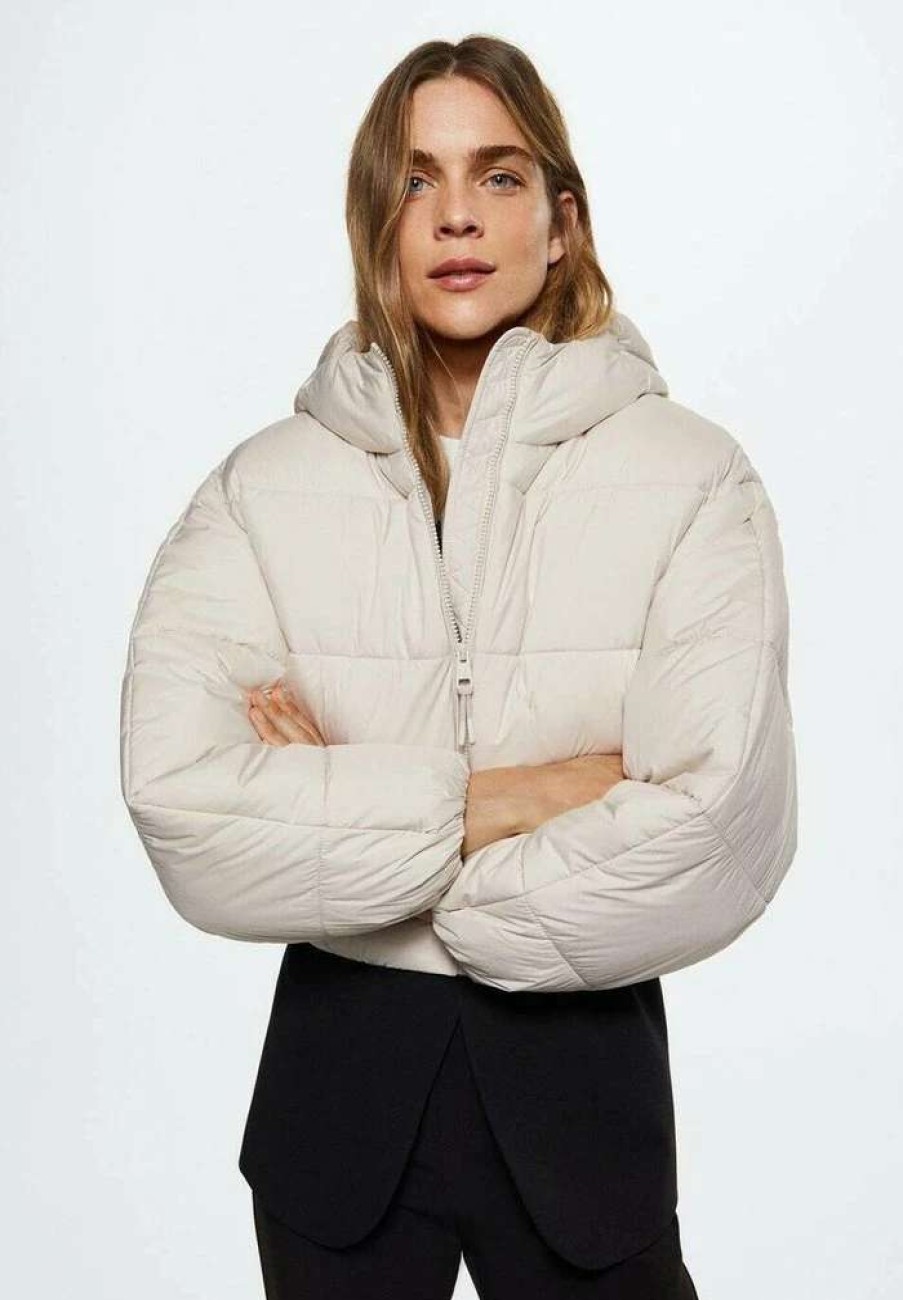 Clothing * | Mango Rayo Winter Jacket Sandfarvet